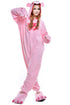 NEWCOSPLAY Unisex Adult Pink Bear Cosplay Onesie Pajamas- Plush One Piece Costume